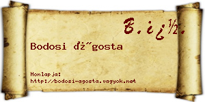 Bodosi Ágosta névjegykártya
